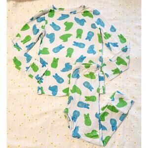 Little Pajama Co. Bamboo Blue and Green Chicks Easter 5T
